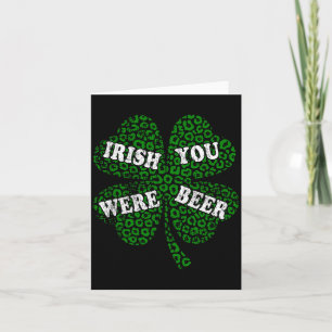 Lustiger irischer Bierkleeblatt Gepard St.Patrick' Karte