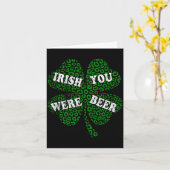 Lustiger irischer Bierkleeblatt Gepard St.Patrick' Karte (Gelbe Blume)