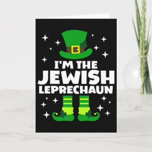 Lustiger irischer jüdischer Leprechaun Glücklicher Karte