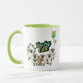 Lustiger Irischer Schaf Glücklicher Becher Tasse (Links)