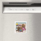 Lustiger Irischer Setter Babysitter Magnet (In Situ (Geschirrspüler))