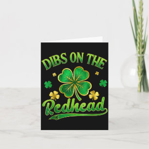 Lustiger irischer St. Patricks Day Shamrock dibs a Karte