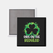 Lustiger irischer St. Patricks Day Shamrock Dibs a Magnet (Vorderseite/Rückseite)