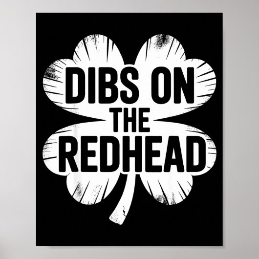 Lustiger irischer St. Patricks Day Shamrock dibs a Poster (Vorne)