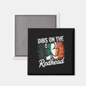 Lustiger irischer St. Patricks Day Shamrock Dibs O Magnet (Vorderseite/Rückseite)