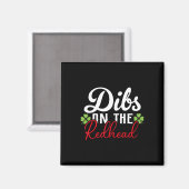 Lustiger irischer St. Patricks Day Shamrock Dibs O Magnet (Vorderseite/Rückseite)
