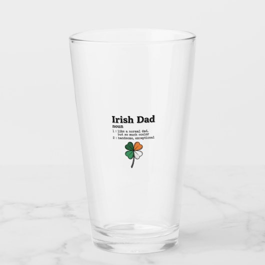 Lustiger irischer Vater, Definition Kleeblatt Vint Glas (Vorderseite)