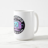 Lustiger IT-Support-Aufkleber - Ich behebe Dummhei Kaffeetasse (VorderseiteRechts)