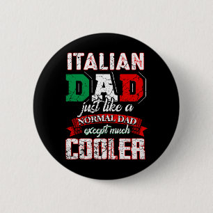 Lustiger italienischer Papa Vater Italia Daddy Vin Button