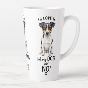 Lustiger Jack Russell, den ich lieben würde, aber Milchtasse