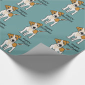 Lustiger Jack-Russell-Terrier-Welpen-Hund Geschenkpapier (Ecke)