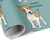 Lustiger Jack-Russell-Terrier-Welpen-Hund Geschenkpapier (Rolleneckpunkt)