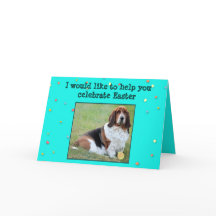 Lustiger Jagdhund, Korb u. Süßigkeit