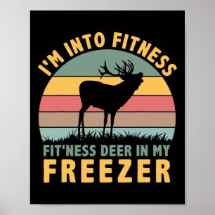Lustiger Jäger-Vater Ich bin in Fitness Hirsch Gef Poster