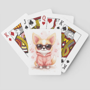 Lustiger Japan-Chin Kawaii Hund Spielkarten