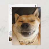 lustiger japanischer Akita-Typ mit niedlichem Läch Postkarte (Vorne/Hinten)