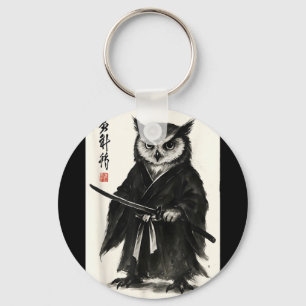 Lustiger japanischer Anime-Manga-Stil Samurai-Krie Schlüsselanhänger