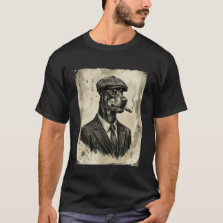 Lustiger japanischer Gangster-Dobermann-Hund in Ti T-Shirt