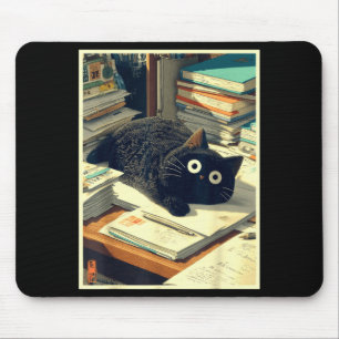 Lustiger japanischer Katzenlehrer Schüler Schule l Mousepad