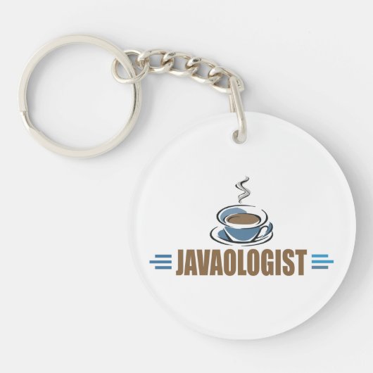 Lustiger Java-Kaffee Schlüsselanhänger (Vorderseite)