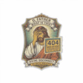 Lustiger Jesus 404 Error Web Entwickler Programmie Aufkleber (Vorderseite)