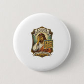 Lustiger Jesus 404 Error Web Entwickler Programmie Button (Vorderseite)