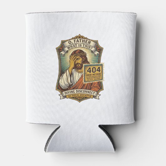 Lustiger Jesus 404 Error Web Entwickler Programmie Dosenkühler (Vorderseite)