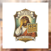 Lustiger Jesus 404 Error Web Entwickler Programmie Fensteraufkleber (Blatt 2)