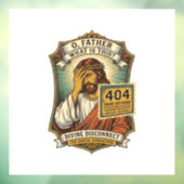 Lustiger Jesus 404 Error Web Entwickler Programmie Fensteraufkleber (Blatt 3)