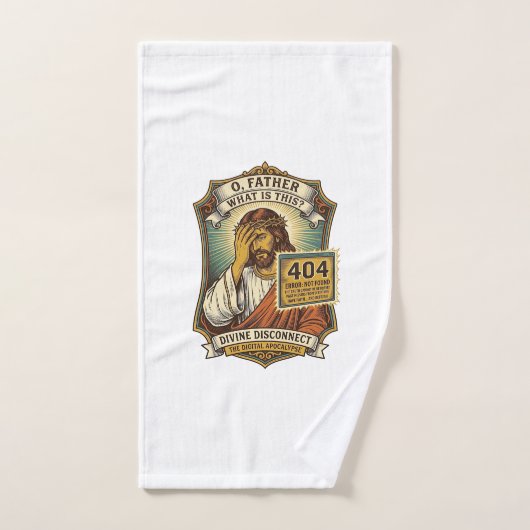 Lustiger Jesus 404 Error Web-Entwickler Programmie Handtuch (Handtuch)