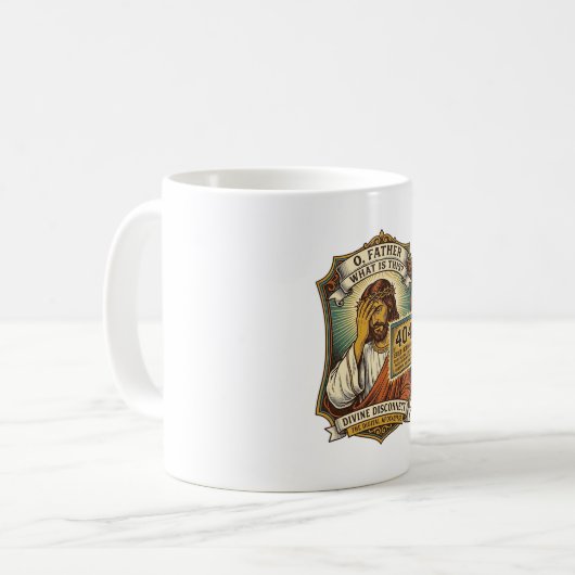 Lustiger Jesus 404 Error Web Entwickler Programmie Kaffeetasse (Vorderseite Links)