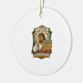 Lustiger Jesus 404 Error Web Entwickler Programmie Keramik Ornament (Links)