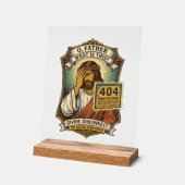 Lustiger Jesus 404 Fehler Web-Entwickler Programmi Acrylschild (Winkel)