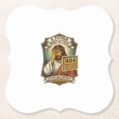 Lustiger Jesus 404 Fehler Web-Entwickler Programmi Untersetzer (Vorderseite)