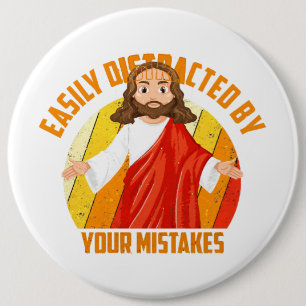 Lustiger Jesus Button