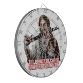 Lustiger Jesus Dartscheibe (Vorderseite Links)