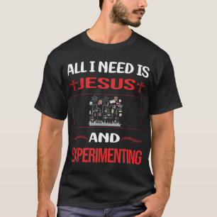 Lustiger Jesus experimentiert Experiment Experimen T-Shirt