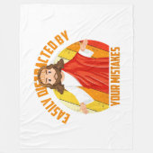 Lustiger Jesus Fleecedecke (Vorderseite)
