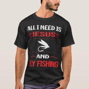 Lustiger Jesus Fly-Fischen T-Shirt