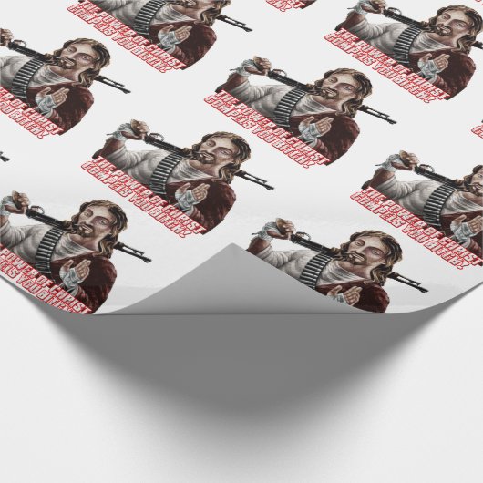 Lustiger Jesus Geschenkpapier (Ecke)