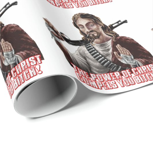 Lustiger Jesus Geschenkpapier (Rolleneckpunkt)