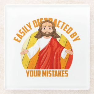 Lustiger Jesus Glasuntersetzer