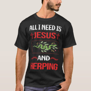 Lustiger Jesus Herping Herpetologe Herpetologie He T-Shirt