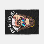 Lustiger Jesus ich erzähle es Papa Fleecedecke (Vorderseite (Horizontal))