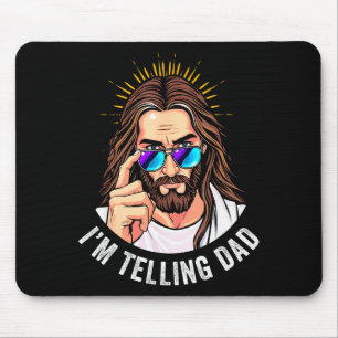 Lustiger Jesus, ich erzähle Papa religiös Mousepad