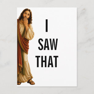 Lustiger Jesus, ich habe das gesehen Feiertagspostkarte