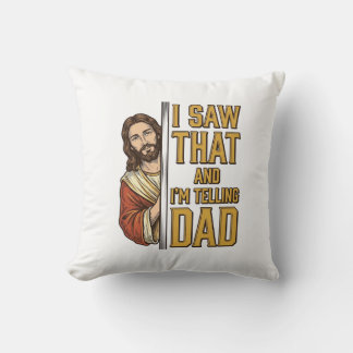 Lustiger Jesus Ich Sah Das Und Ich Erzähle Es Papa Kissen
