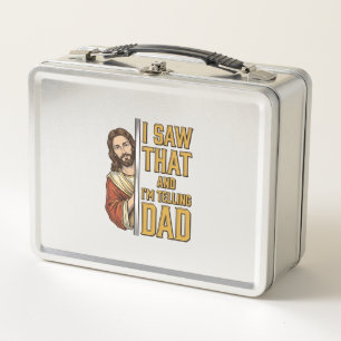 Lustiger Jesus Ich Sah Das Und Ich Erzähle Es Papa Metall Brotdose