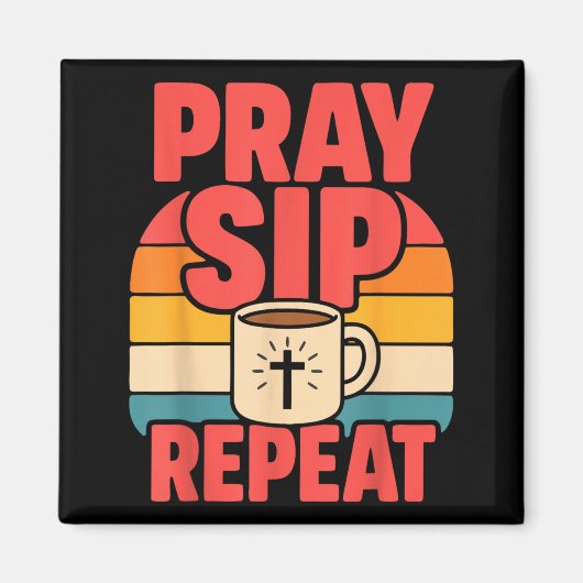 Lustiger Jesus Kaffee Christlicher Glaube Magnet (Vorne)