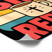 Lustiger Jesus Kaffee Christlicher Glaube Poster (Ecke)